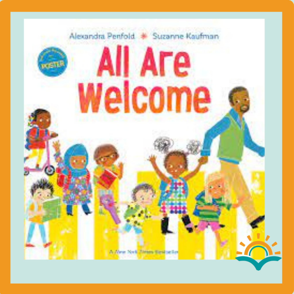 As part of a list of 10 books for read aloud about community, Lit By Learning recommends book "All Are Welcome" by Alexandra Penfold and Suzanne Kaufman.