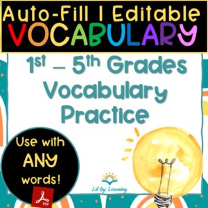 Vocabulary practice perfect for bilingual learners!