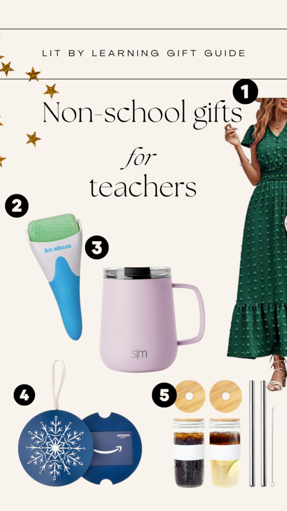 This image shows simple teacher gift ideas from Amazon.