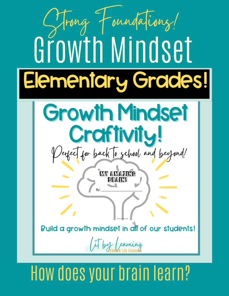 Growth mindset craftivity for elementary students!