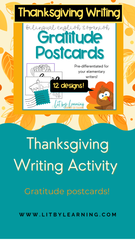These gratitude postcards are a great follow up to a read aloud about gratitude!