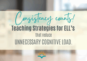 Teaching strategies for ELLs - how to be consistent in your classroom to support mutlilingual learners.